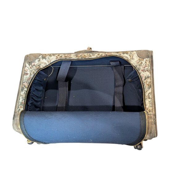 Vintage Floral French Luggage Company Combo Locking  Roller 14-inch Suitcase - Picture 9 of 11